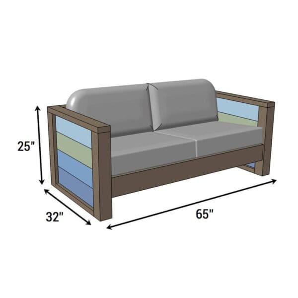 rustoleum loveseat dimensions