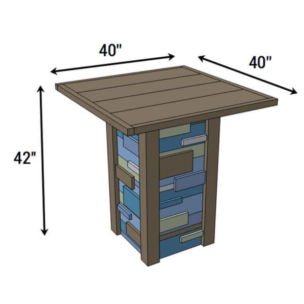 rustoleum pub table dimensions