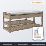 Shoe Bench with Storage Top
