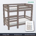 Simple 2×4 Bunk Bed