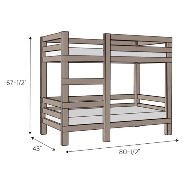 simple bunk bed dimensions