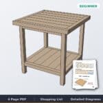Simple Square Bedside Table