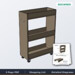 Laundry Room Slim Rolling Storage Cart