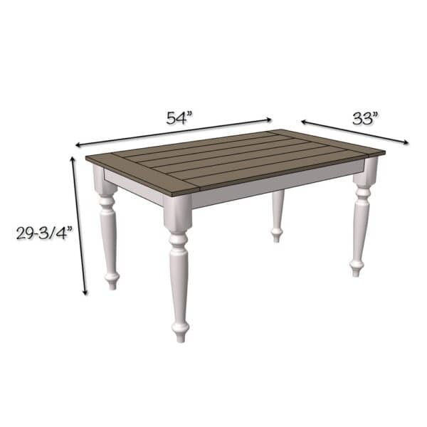 table dimensions