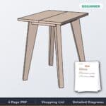 Tapered Leg Side Table
