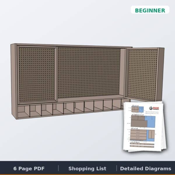 tool storage wall cabinet cover