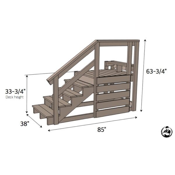 tramp steps dimensions
