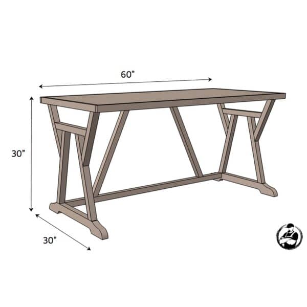 truss desk dimensions