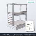 Built-In Bunk Bed – Twin over Full