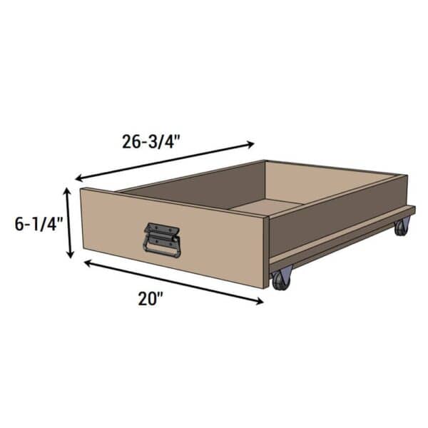 under bed storage dimensions