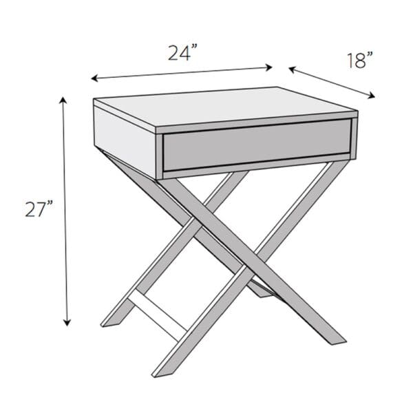 x base wood accent table dimensions