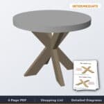X-Brace Concrete Side Table
