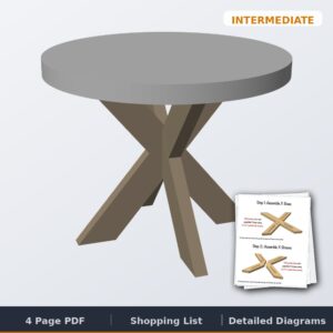 x brace concrete side table cover