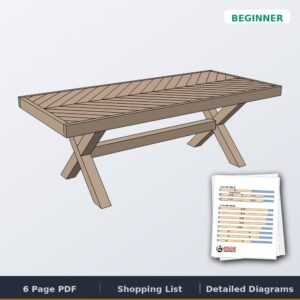 x leg herringbone table cover