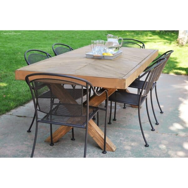 x leg herringbone table gallery 1
