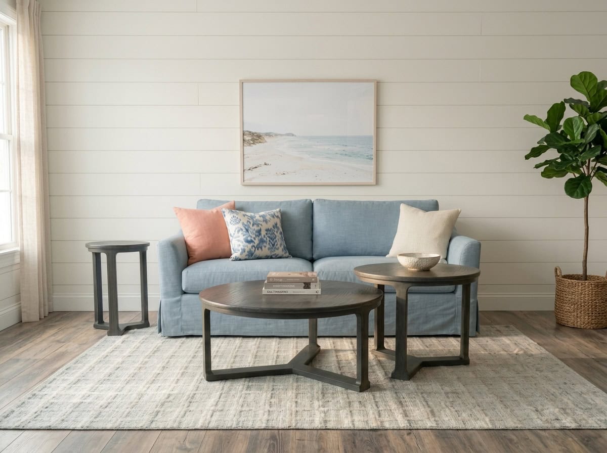 DIY Pottery Barn Winslow Living Room Tables knockoff — handmade replica of the original