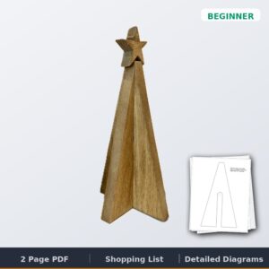 wooden christmas tree template cover