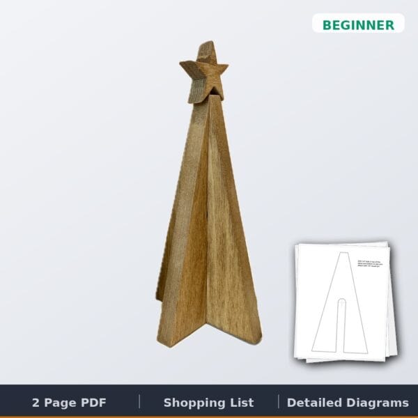 wooden christmas tree template cover