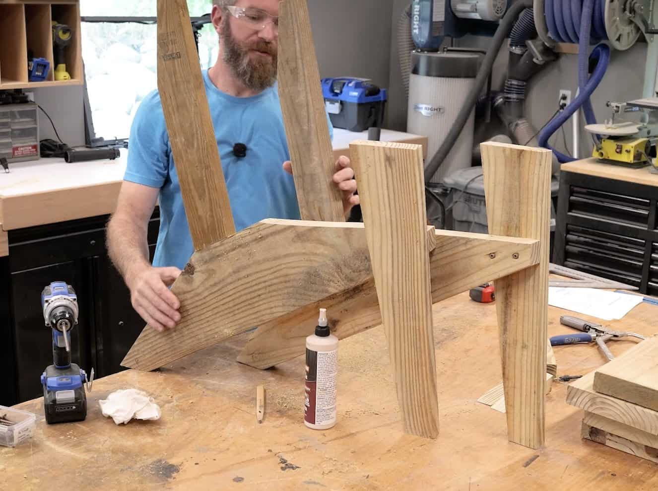 Both finished side assemblies standing side by side