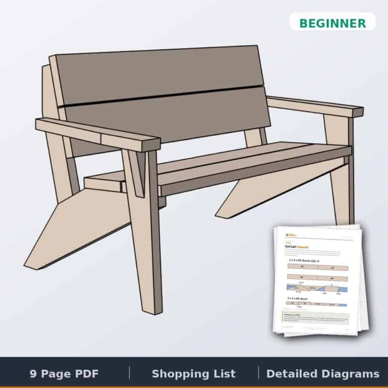 modern outdoor bench plans cover