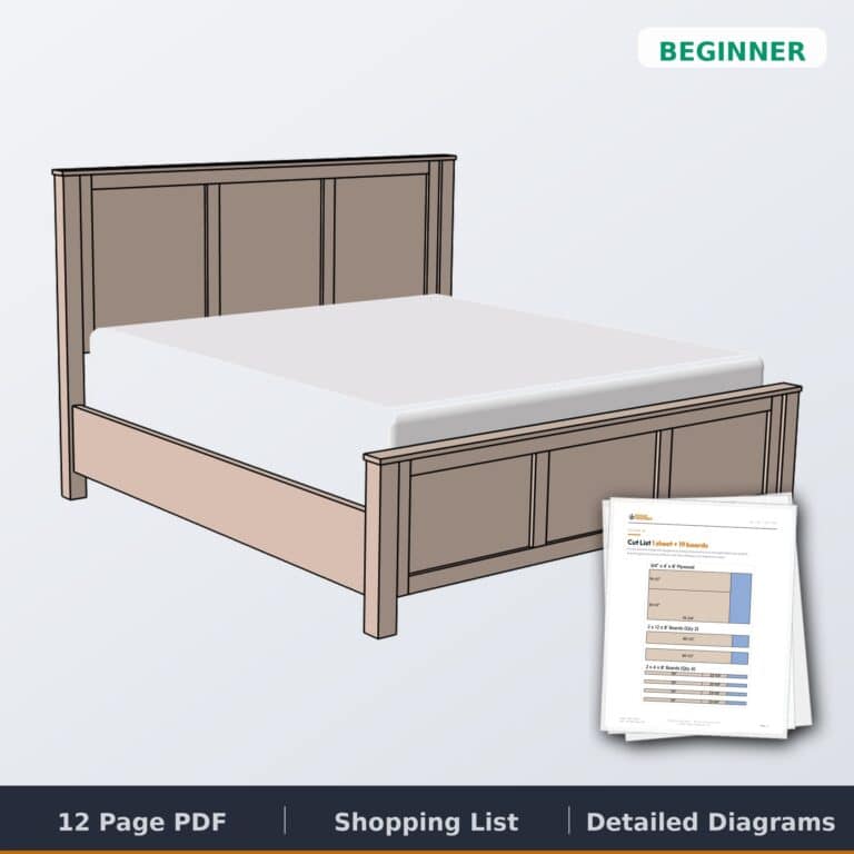 diy bed frame plans cover 2k