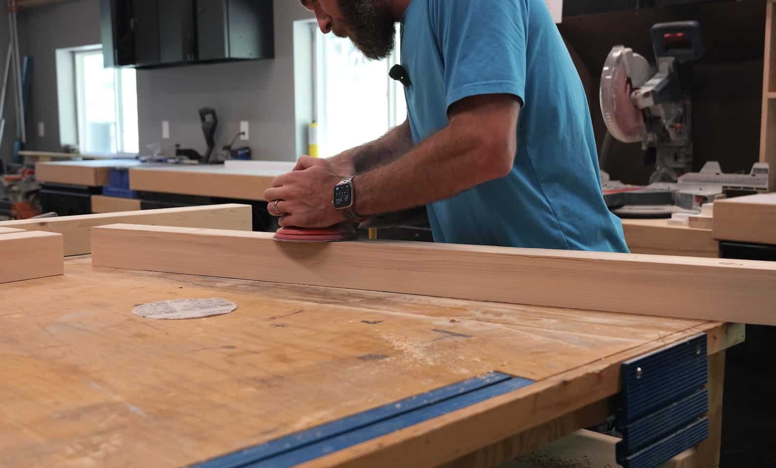 Milled 3x3 bed legs on the workbench