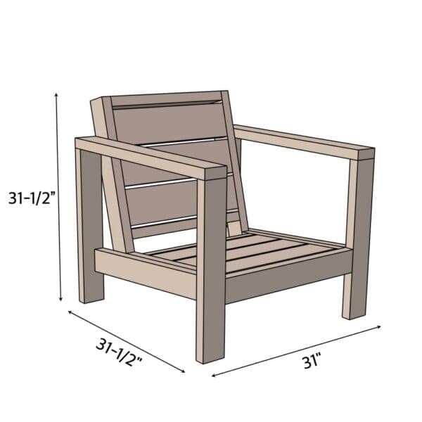 Easy Outdoor Chair dimensions