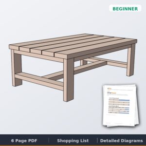 Easy Outdoor Coffee Table plans cover