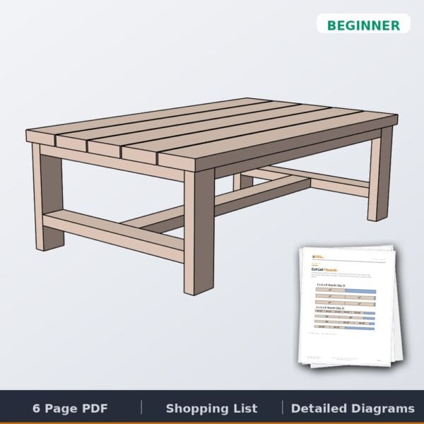 Easy Outdoor Coffee Table plans cover