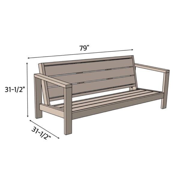 Easy Outdoor Couch dimensions
