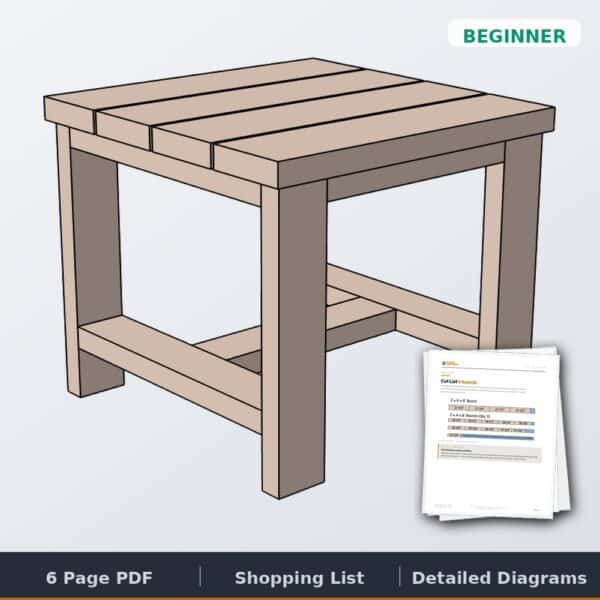 Easy Outdoor Side Table plans cover