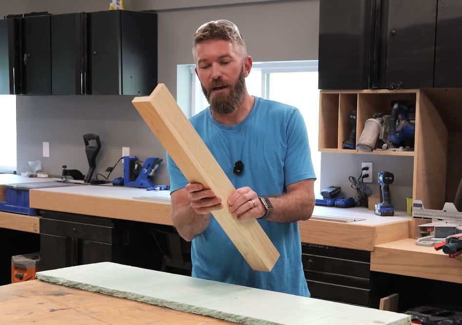 Ripped pine leg board for a DIY folding mahjong table