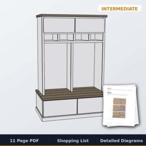 Mud Room Locker printable plan PDF cover